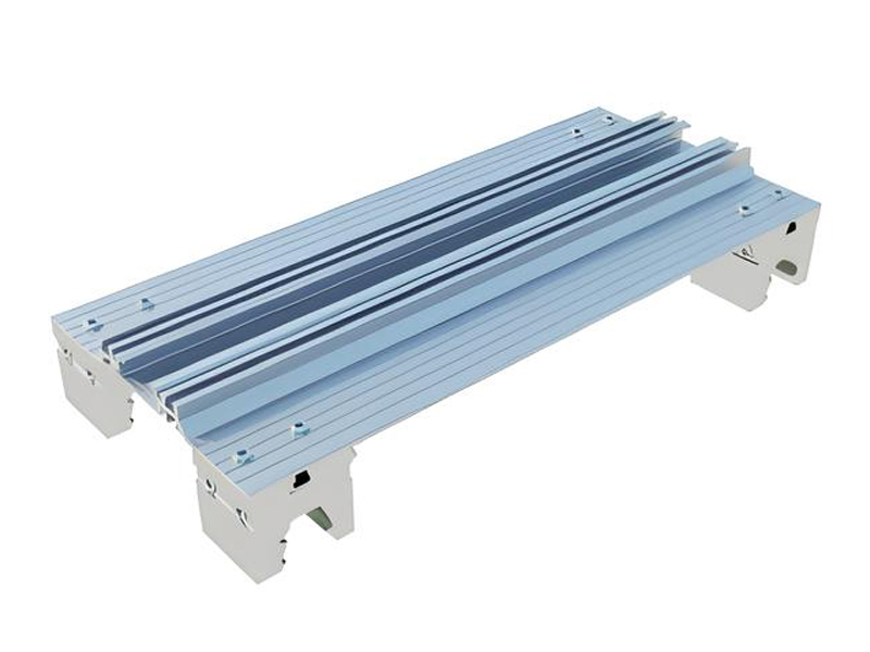Piastra di ancoraggio Rego per linea vita F-STOP CAT su lamiere a giunto drenante, 725-1200mm