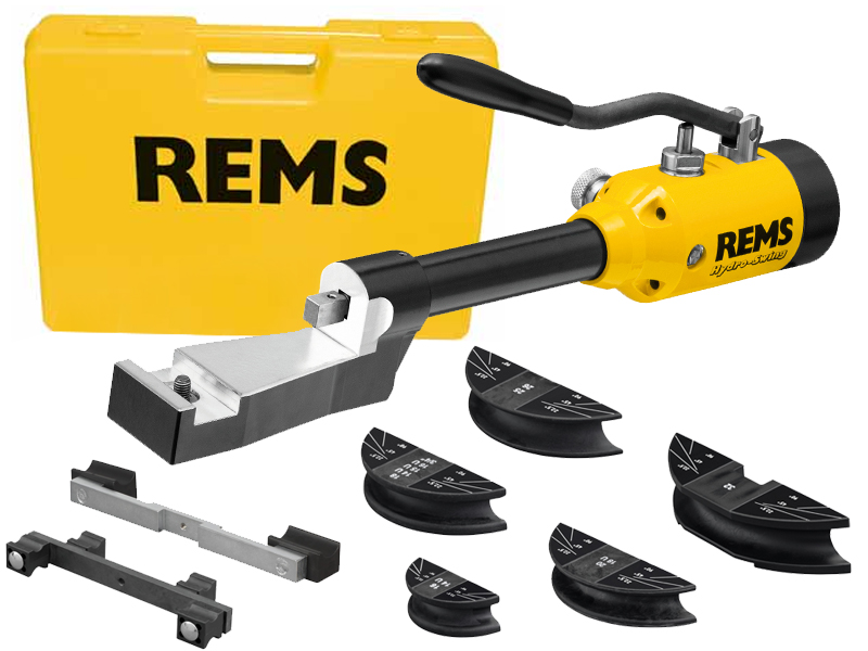 Curvatubi oleodinamica manuale REMS Hydro-Swing in valigetta con 5 matrici, 16-32mm