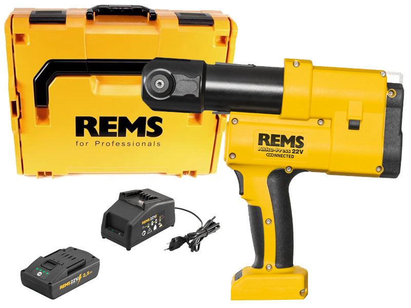 Pressatrice REMS Akku-Press 22V ACC Connected con monitoraggio processo, ��10-108mm in Set
