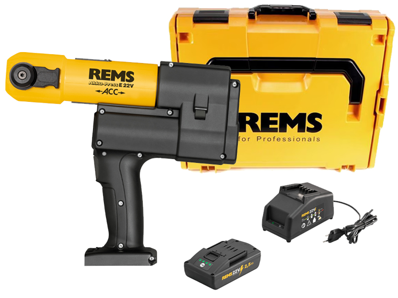 Pressatrice REMS Akku-Press 22V ACC 32kN con monitoraggio processo ��10-108mm in Set