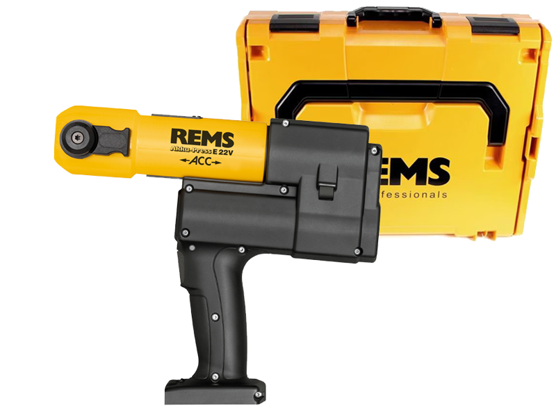 Pressatrice radiale REMS Akku-Press E 22V ACC 32kN per giunzioni ��10-108mm