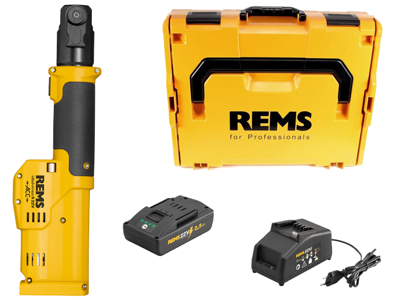 Pressatrice radiale REMS Mini-Press S 22V ACC ��10-40 mm  in set con batteria, caricabatterie