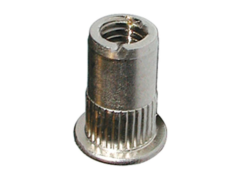 Inserti filettati acciaio M10 Rivit Rivsert FRC-Z cilindrico zigrinato  aperto testa ridotta (200pz) [4312600]