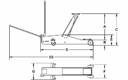 tabella dettagliata sollevatore idraulico RH290