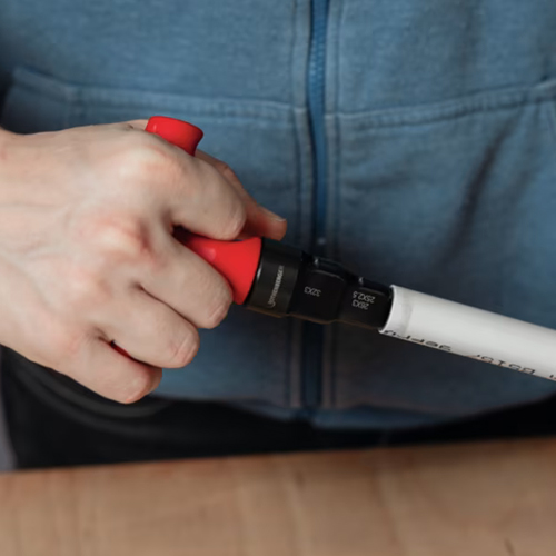 Dettaglio smussatore calibratore Rocaliber S per tubi in plastica Rothenberger