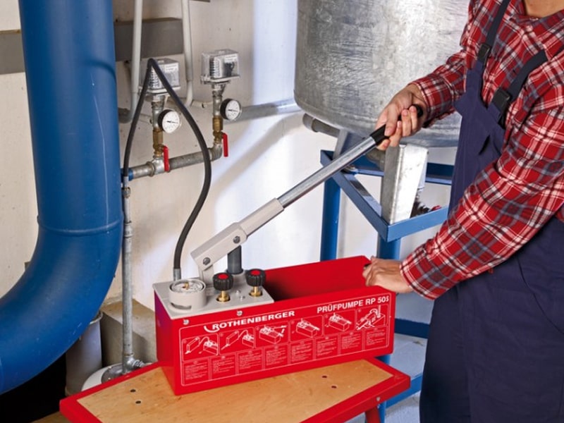 Pompa Di Prova Rothenberger 6.1130 - Per Tubazioni Domestiche, 30 Bar, Con Tubo Rinforzato - Foto 6