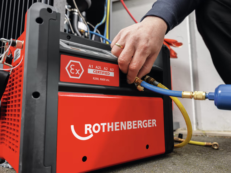 ROTHENBERGER Industrial Regolatore Di Sicurezza Per Tubo Gas – 50 Mbar, 1,5 Kg/h, Attacchi G 1/4, Per Barbecue E Campeggio