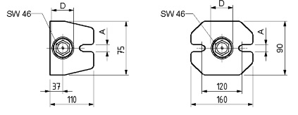 Dimensioni appoggi a vite atlas SPD S130