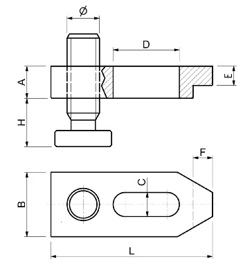 Dimensioni Staffe regolabili con vite passo quadro SPD S280