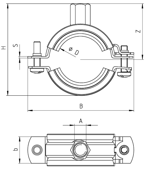 Schema tecnico collare FRS Plus Fischer