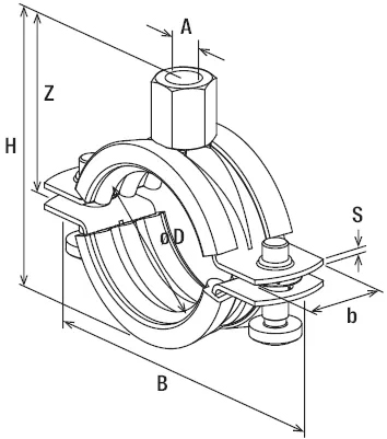 Schema tecnico collare FRS zl Fischer