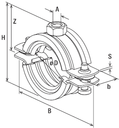 Schema tecnico collare FRSH Fischer