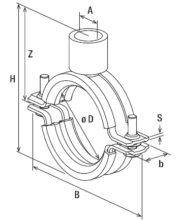 Schema tecnico collare FRSM GAS Fischer