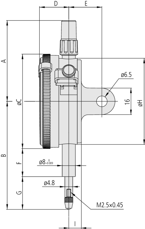 misure comparatore 2046SB Mitutoyo