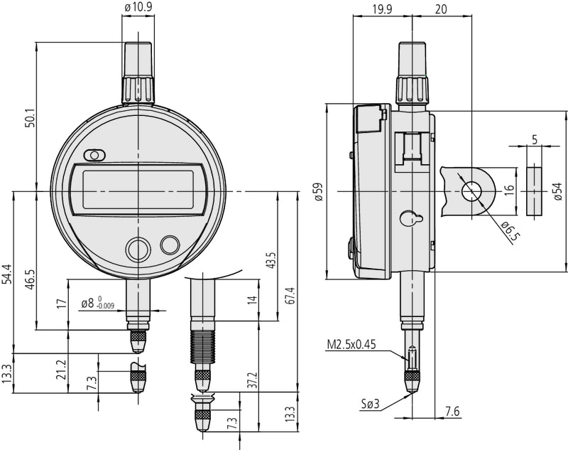 misure comparatore 543-790B Mitutoyo