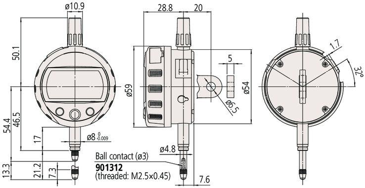 misure comparatore 543-400B Mitutoyo