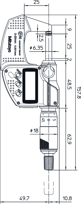 misure micrometro 293-230-30 Mitutoyo