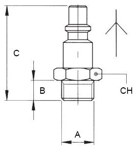 Schema innesto con portagomma Aignep 251