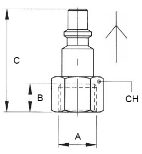 Schema innesto con portagomma Aignep 252