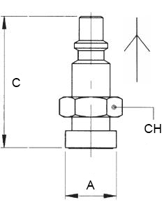 Schema innesto con portagomma Aignep 257