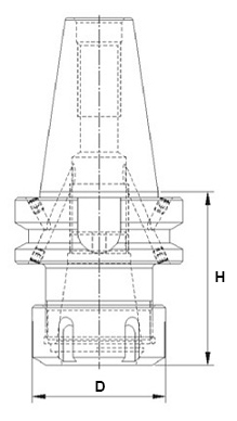 schema mandrino porta pinze attacco MAS BT AD/B LTF PRT