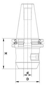 schema mandrino Weldon attacco DIN 69871 AD/B LTF PRT