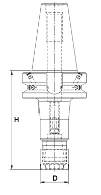 schema mandrino ghiera mini attacco MAS BT AD/B LTF PRT