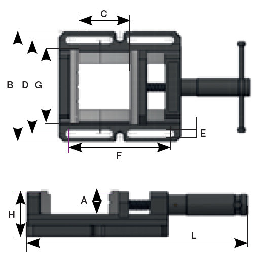 schema morsa trapano colonna BMP 100 LTF Optimum