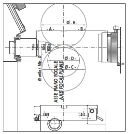 Schema obiettivo Orion 400-V LTF Microtecnica