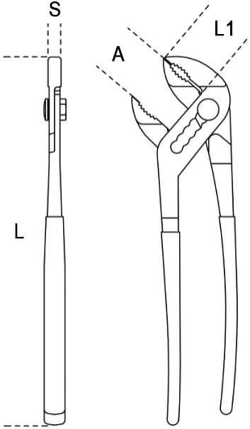 Schema tecnico pinza Beta 1044