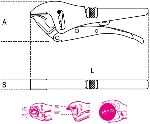 Schema tecnico pinza Beta 1051GM