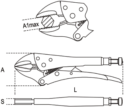 Schema tecnico pinza Beta 1055