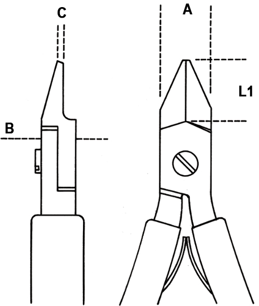 Dimensioni pinza 1186 Beta