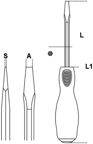 Schema tecnico cacciavite 1241 Beta