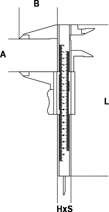 Schema tecnico calibro analogico corsoio Beta 1650