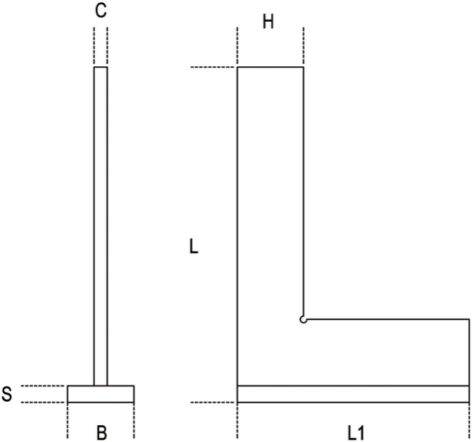 Schema tecnico squadra a cappello Beta 1668A