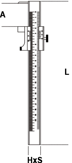 Schema tecnico calibro tracciatore Beta 1679