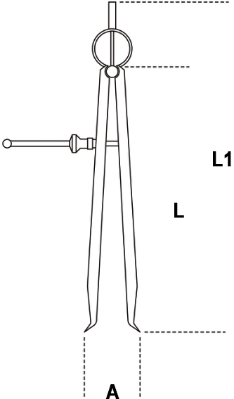 Schema tecnico compasso di precisione Beta 1680C