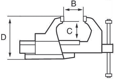 Schema tecnico morsa MOP-T Finat