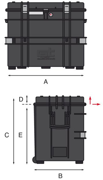 Valigia Cassetta ALL IN ONE AI1.KT01 a Trolley - Gt line baule porta  attrezzi