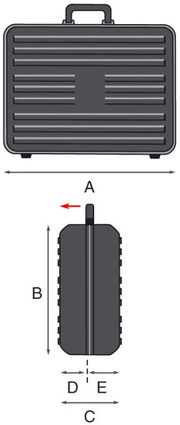 Schema tecnico valigia porta computer Cyber Boxer GT Line