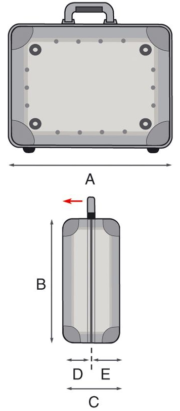 METAL LITE PEL VALIGETTA PORTA UTENSILI IN ALLUMINIO GT LINE