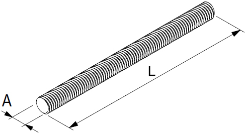 schema tecnico cbarra filettata G Fischer