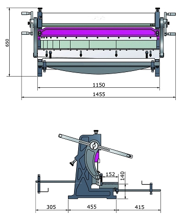 schema tecnica calandra SAR 1000 Optimum