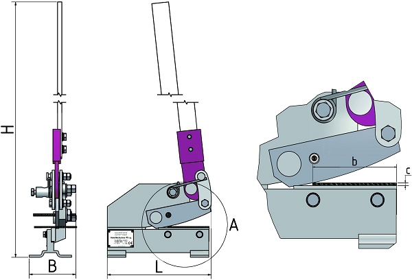 schema tecnica cesoia PS 125 Optimum