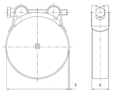 Schema tecnico collare stringitubo W4 Pizzirani