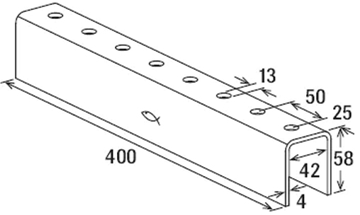 Schema tecnico elemento connessione FUF OC 62