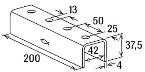 Schema tecnico elemento connessione FUF OC