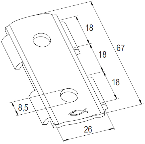 schema tecnico connessione profili SV31 Fischer