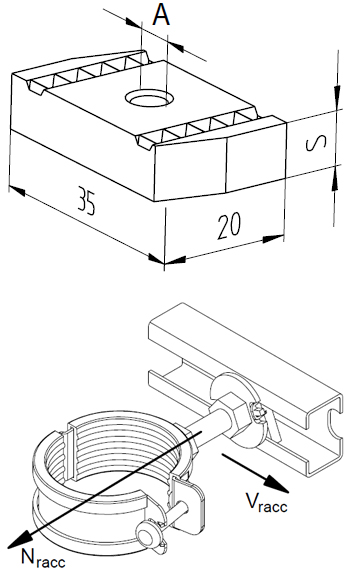 schema tecnico dado rombo FCN 12 Fischer